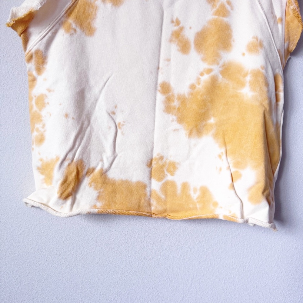 Roolee Yellow Tie-Dye Short Sleeve Sweatshirt - Picture 4 of 11